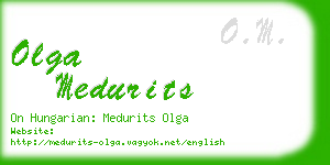 olga medurits business card